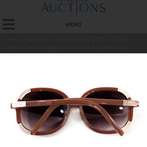 Chloe Brown and Gold Sunglasses main image 4